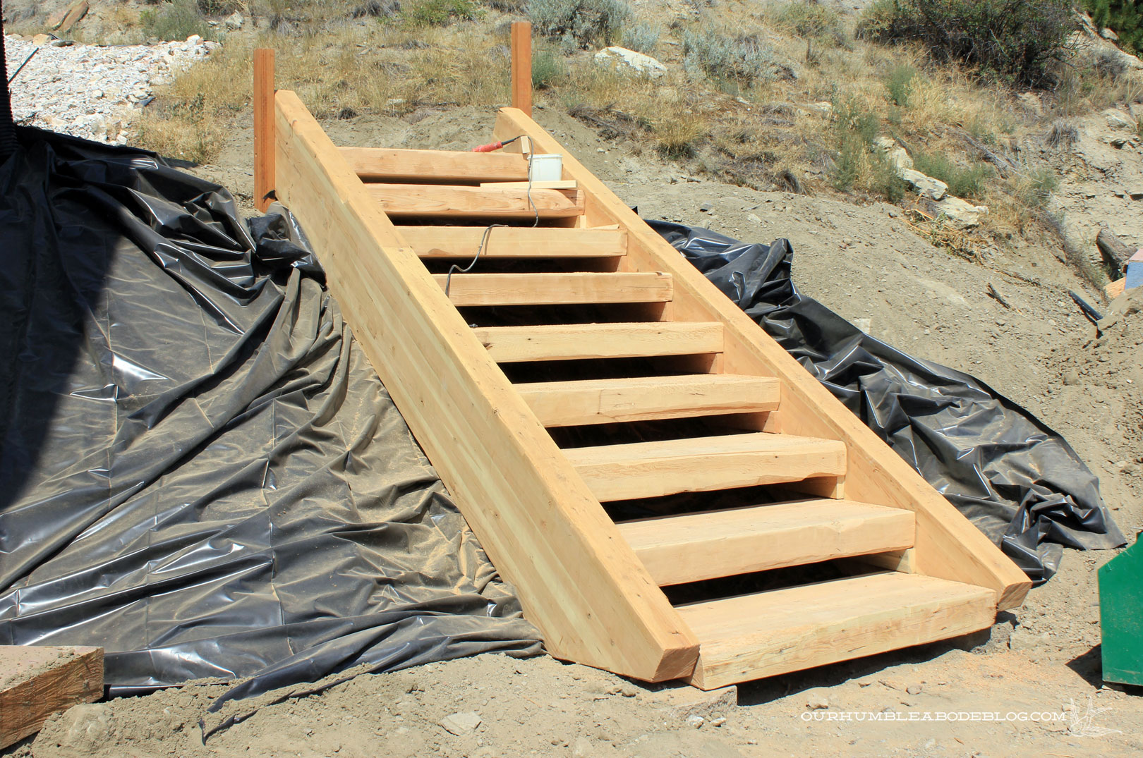 How To Build Wooden Steps On A Hill